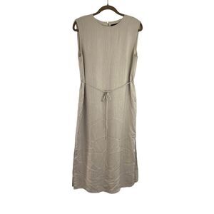 Theory | Modern Plisse Crepe Sleeveless Waist Tie Midi Dress | Medium